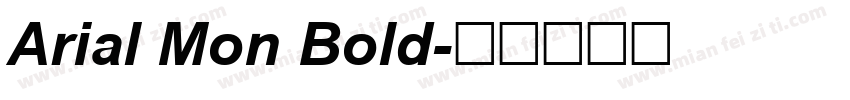 Arial Mon Bold字体转换